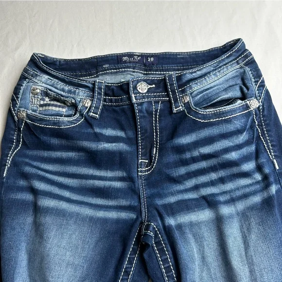 Miss Me Women’s Dark Blue Bootcut Jeans - Classic Denim - Picture 6 of 10